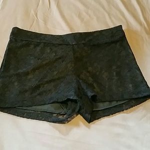 Black lace shorts